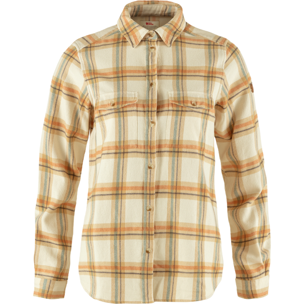 fjallravenovikheavyflannelshirtwchalkwhitedunebeigeveneboer